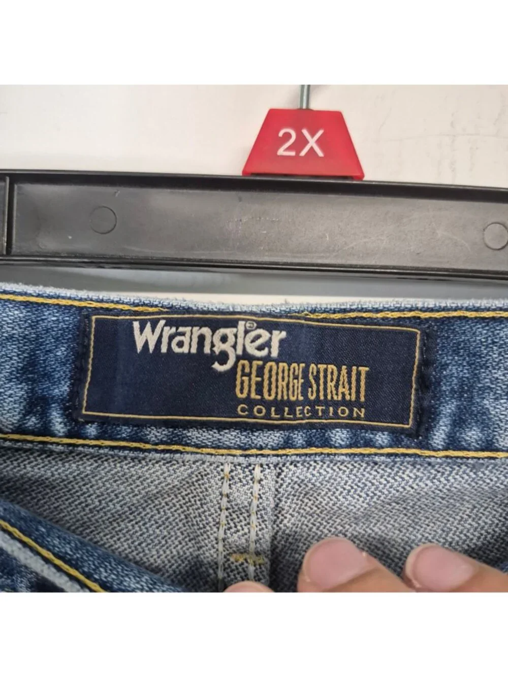 Wrangler George Strait Collection Mens 42x30 Blue Denim Jeans 100% Cotton - Picture 4 of 6